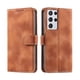 thumbnail image 1 of Funda Cartera para Samsung Galaxy S21 Ultra Tapa con Ranuras, Soporte y Correa Marrón, 1 of 5