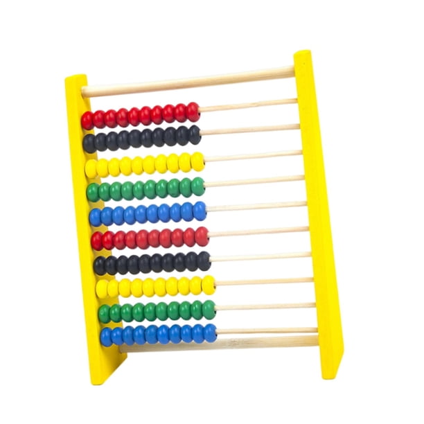 -Juguetes educativos, juguetes para contar para niños, con 100 cuentas de colores, marcos para contar, juguetes educativos para niños, preescolar, niñ Amarillo S