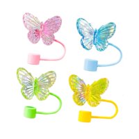 Bothyi - 4X Tapas De Pajita Taza De Agua Cubiertas De Pajita Decoración Cubiertas De Pajita A Prueba De Polvo Estilo A