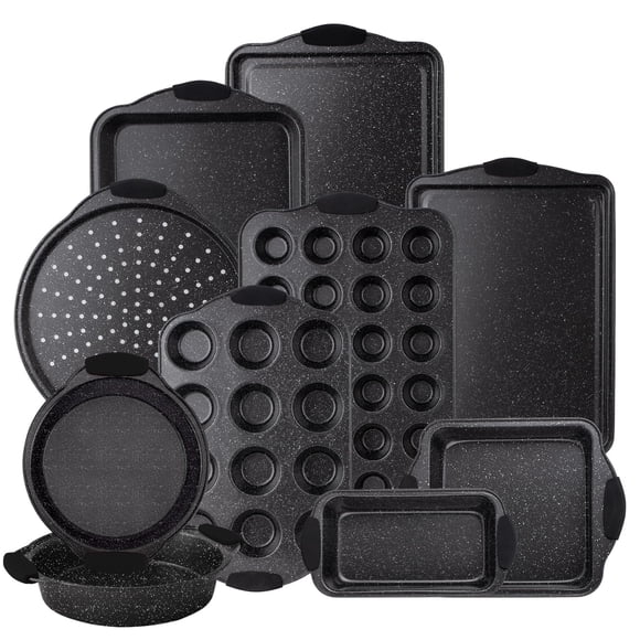 Juego de utensilios para hornear Country Kitchen, 10 piezas, antiadherentes, apilables