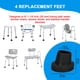 thumbnail image 2 of Tapones para patas de silla de ducha supregear, goma de 1,1" de diámetro interior, 4 unidades, 2 of 6