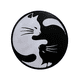 thumbnail image 1 of Cuadro Decorativo Gatos Yin Yang 2 Capas Mdf Negro 39x39cm, 1 of 2