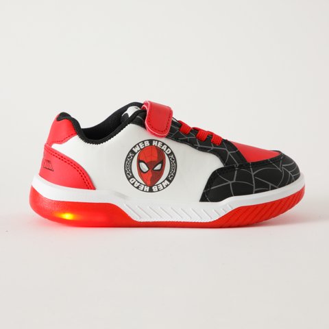 Zapatillas Con Luces Niño Sello Spiderman Blanco Marvel
