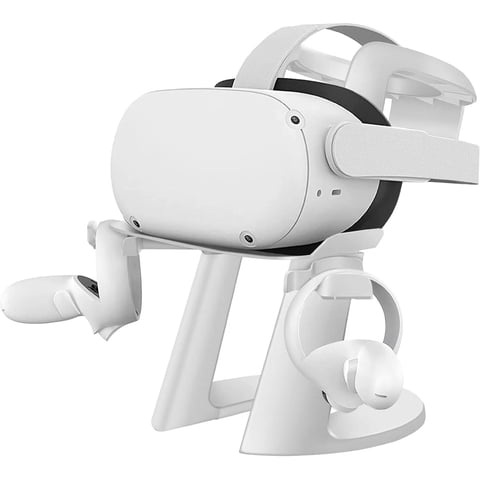 Genérico - Soporte De Casco Vr Para Quest 2 - Estación De Acoplamiento De Pantalla De Controlador Táctil, Para Quest 2/Quest/Rift/Rift S/Samsung Odyssey/Valve Index/Htc Vive -Blanco