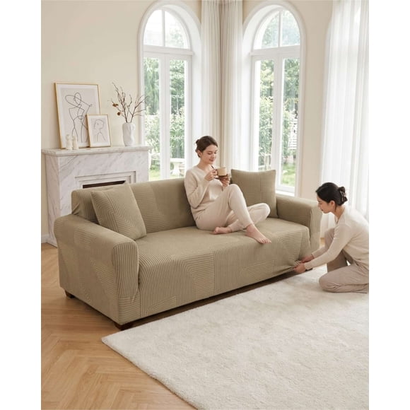 Funda De Sofa 4 Cuerpos Tela Polar Elastico Suave