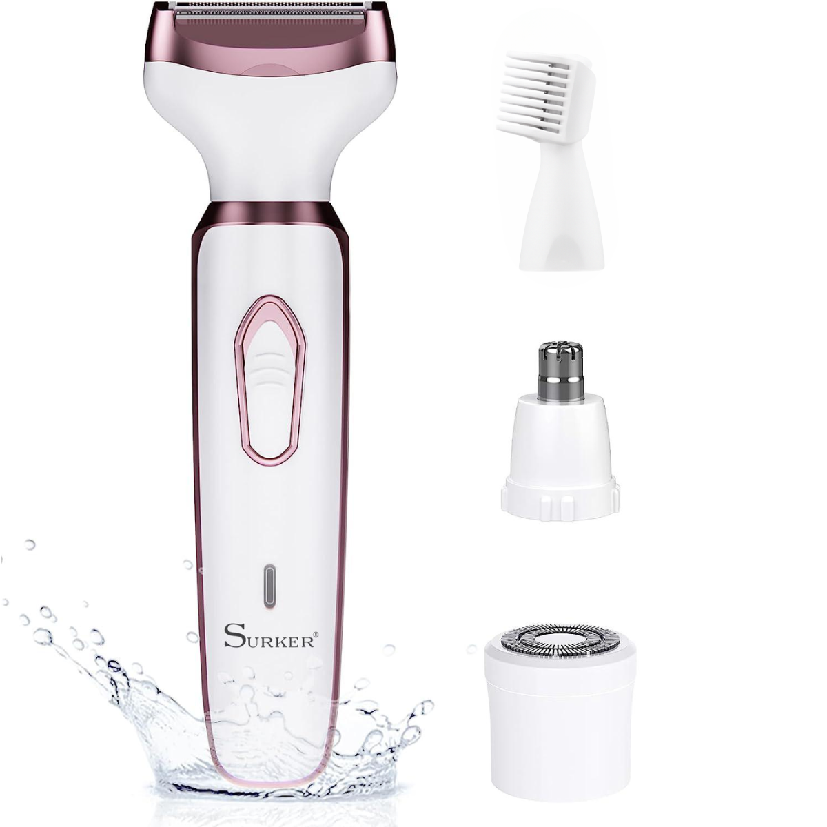 Surker - Maquina Depiladora Portatil Recargable Mujer Waterproof 4 En 1