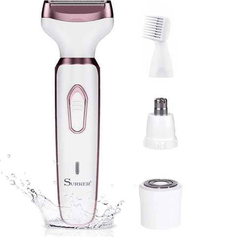Surker - Maquina Depiladora Portatil Recargable Mujer Waterproof 4 En 1