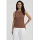 thumbnail image 1 of Polera Mujer Con Bote Textura Camel, 1 of 7
