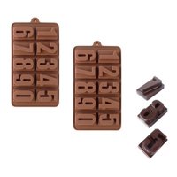 Genérico - Pack X2 Moldes Chocolate Moldes De Silicona Numeros 0 Al 9