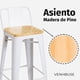 thumbnail image 2 of Taburete Tolix De Madera 66cm Con Respaldo Venhouse Blanco, 2 of 10