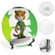 thumbnail image 4 of Zayu Plato decorativo de porcelana fina (bone china), plato decorativo de cerámica para hogar, oficina, soporte de pared, platos decorativos para dormitorio 25 cm, 4 of 6
