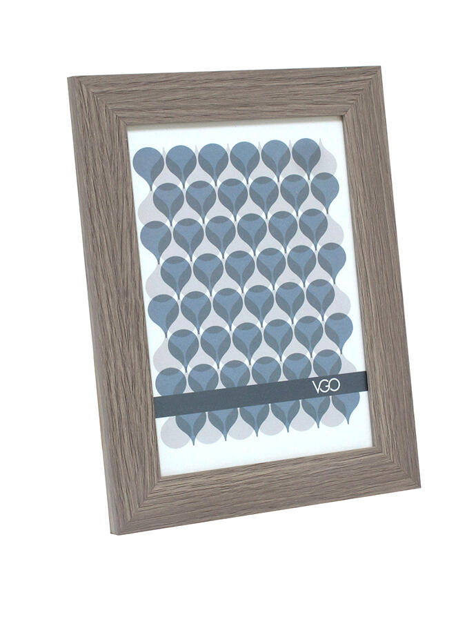 Vgo - Marco Madera Plana Marrón 10X15 Cm