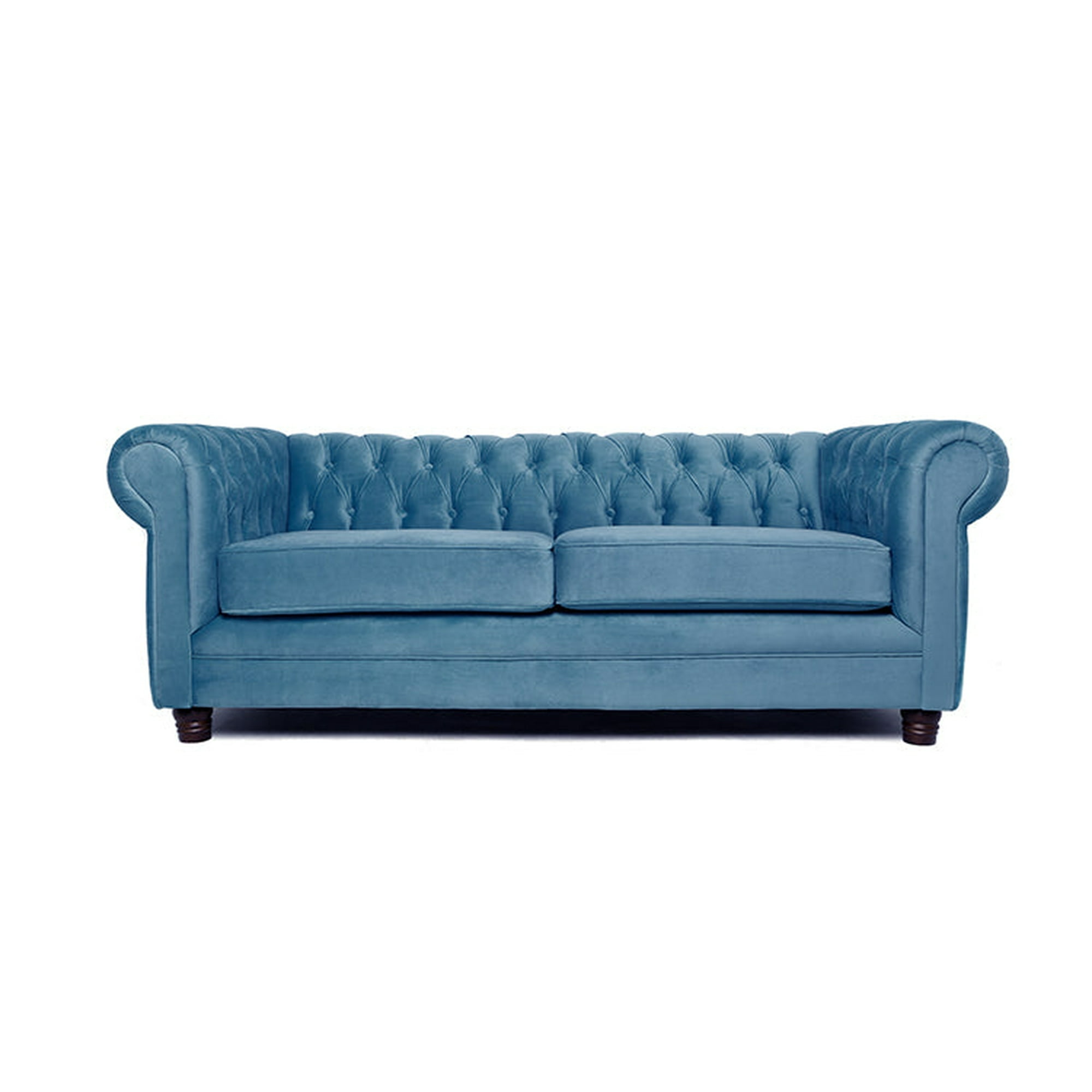 Barra Design - Sofá Chesterfield 3c Felpa Petroleo