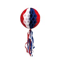 Genérico - Adorno Colgante Diseño Esfera Tricolor 30 Cm Fiestas Patrias