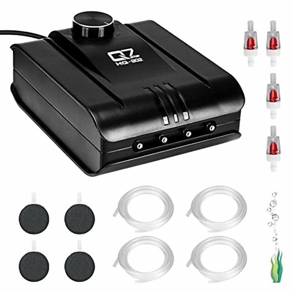 Bomba de aire para acuario Lychee 254GPH, 8 W, 4 salidas, para peces T de 1135 litros