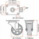 thumbnail image 2 of Placa giratoria Caster Wheels FactorDuty 4 completamente de metal negro, 2 of 9