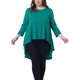 thumbnail image 1 of Blusa de Día de San Patricio para Mujer de Talla Grande de Agnes Orinda, Dobladillo Alto Bajo, Cuello Redondo, Manga 3/4, Top Casual Túnica 1X Verde, 1 of 6