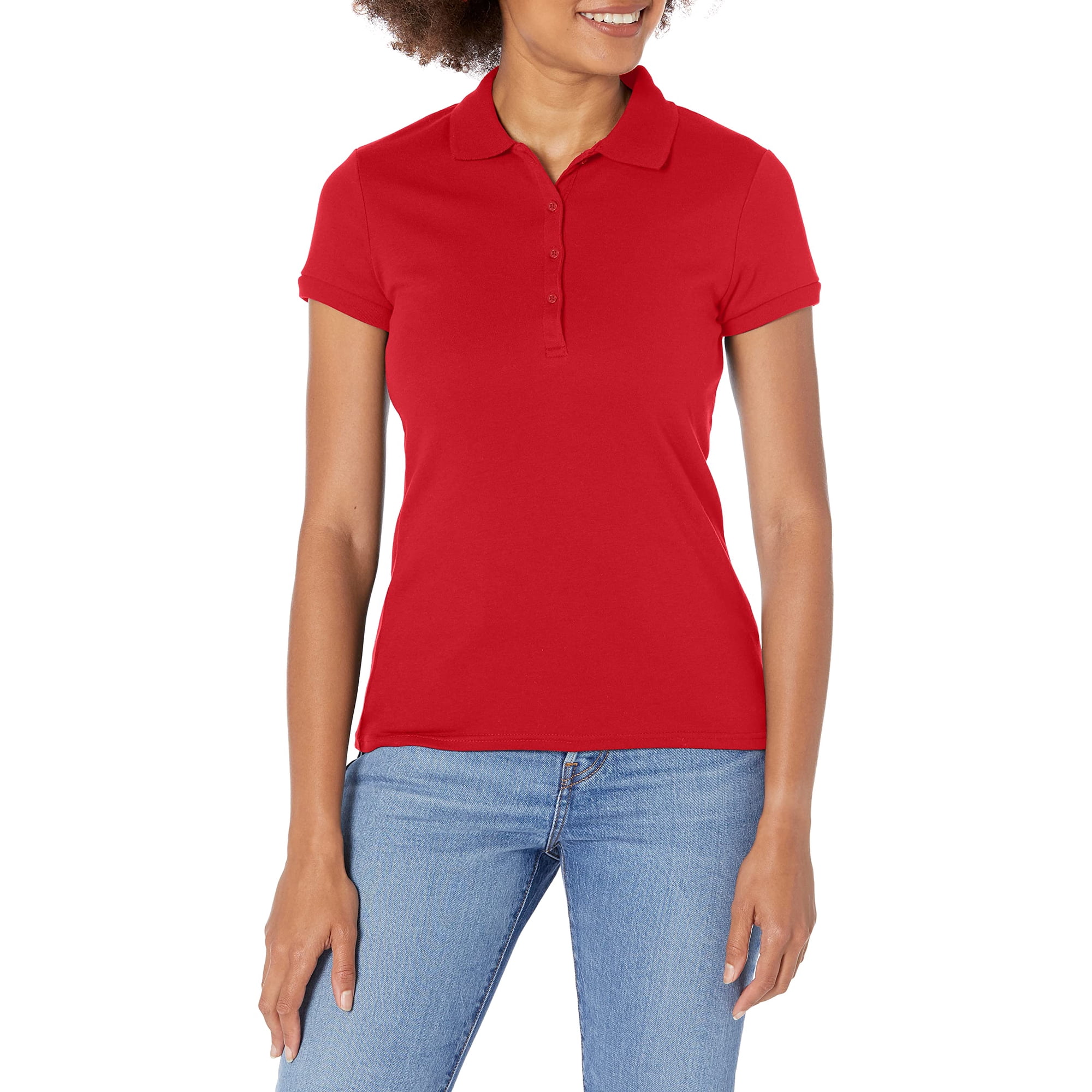 Camiseta Tipo Polo Izod Uniforme Junior Manga Corta Roja Talla 2