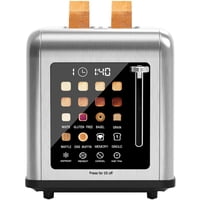 Toaster Clixane, Pantalla Táctil De 2 Cortes, Acero Inoxidable, 8 Pantallas
