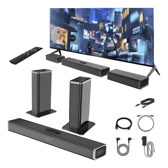 Barra de sonido 2 1 canales con barras 180w home theatre tv