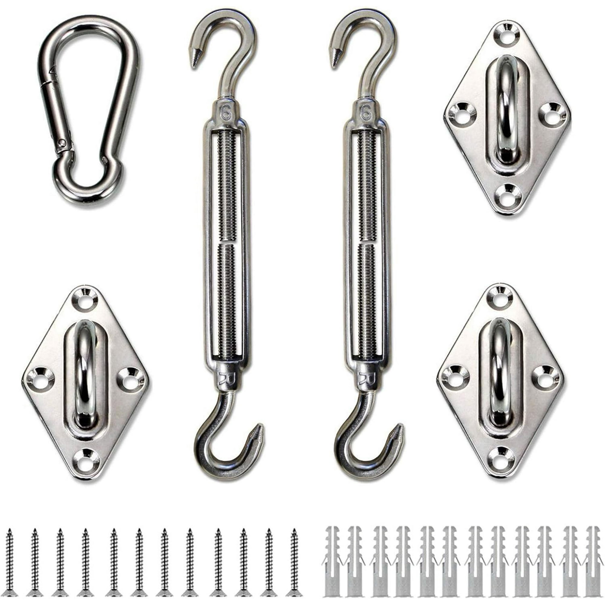 Genérica - Kit Anclaje Para Toldo Vela Ganchos De Acero Inoxidable 304