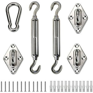 Genérica - Kit Anclaje Para Toldo Vela Ganchos De Acero Inoxidable 304