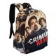 thumbnail image 2 of Mentes Criminales-theme Backpack, Campus style schoolbag Bookbag with Adjustable Shoulder Straps And Large Zip Compartment, Unisex Travel Bags.42x30x15cm, 2 of 6