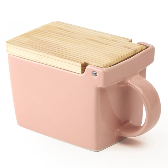 Salero ZERO JAPAN 454 ml con tapa de hinoki rosa