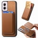 thumbnail image 1 of Funda de Cuero Magnética con Tarjetero para Motorola Moto G Power 2024 Cubierta Delgada Marrón, 1 of 5