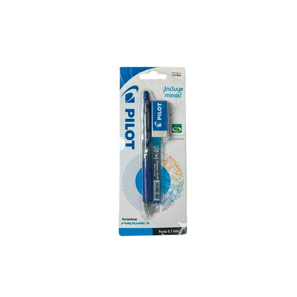Portaminas progrex 0.7 azul+mina blister pilot