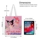 thumbnail image 5 of My Melody Bolso de tela con estampado de lienzo para mujer, bolsa de compras reutilizable y estética, con cremallera interior, regalo para mujer,40*45cm., 5 of 6