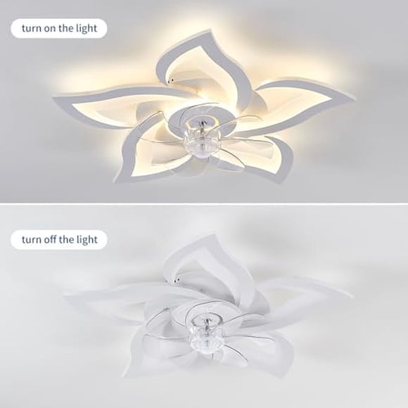 Ventilador Techo Ruibutrade 24 Luz LED Control Remoto Flor