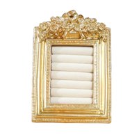 Magideal - Soporte Para Fotos, Dorado, De Resina, Para Exhibir Joyas, Bandeja Para Los Oídos, Para Objetos De Colección, Joyas, Aniversarios, Compromisos Y Bodas Rectángulo