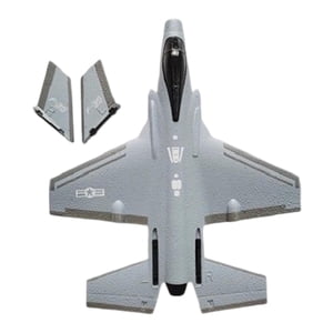 Magideal - De Ala Fija 4 Canales De 2,4G, De Anticolisión, Planeador De Controlar Para Adultos De 8, 10 , Niños , F35 Gris