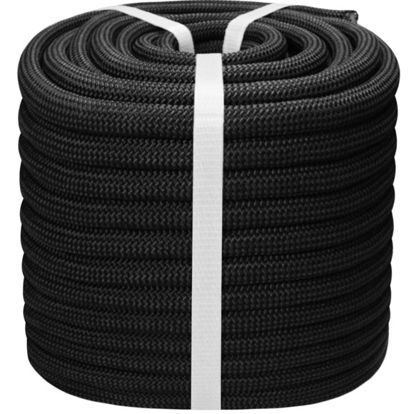 Cuerda de Arborista JANJOSN 12,7 mm x 30 m Alta Resistencia Negra