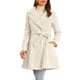 thumbnail image 1 of INSPIRE CHIC Abrigos de Guisante de Invierno para Mujeres con Solapa de Chal Abrigo Cruzado con Cinturón Largo Gabardina L Albaricoque Claro, 1 of 6