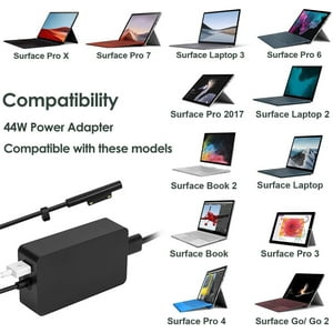 Ptioatns - Cargador De Surface Pro 4 Pro 6, Cargador De Adaptador De Ca De Fuente