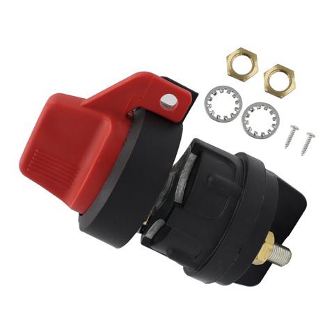 Magideal - Interruptor De Desconexión Principal 300A 12V 75920, Protege Contra Peligros Durante El Servicio Del Vehículo Negro/Rojo Reemplaza La Reparación