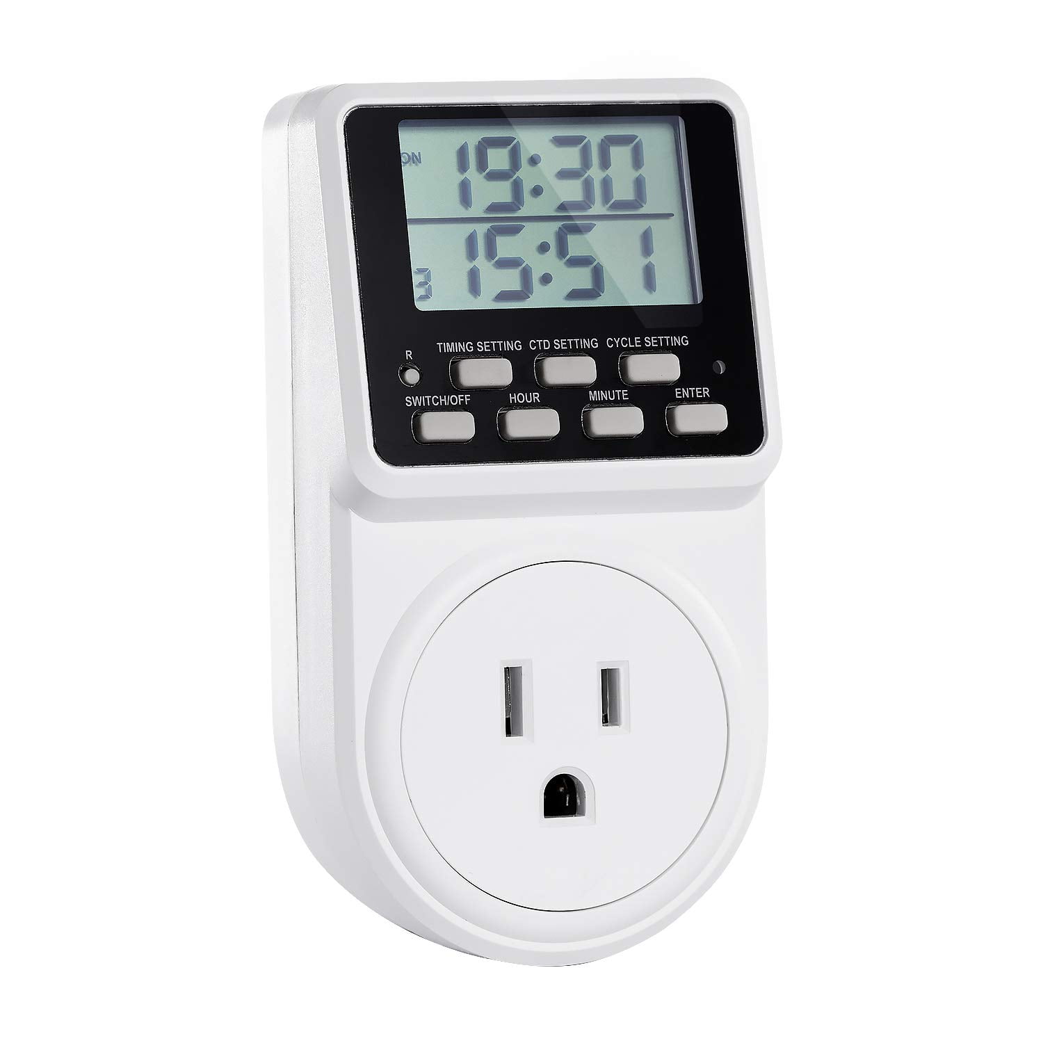 Techbee - Timer Plug Digital Infinite Repeat Cycle 24 H 120 V