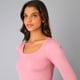 thumbnail image 2 of Camiseta M/Larga Cuello Cuadrado Flores Mujer 4070-273, 2 of 2