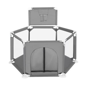 Mundo Online - Corral Bebe Hexagonal Con Aro De Basketball Gris