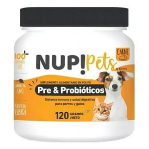 Nub! Pet - Suplemento Pre Y Probióticos Perro/Gato Carne - Nup! Pets X 120 Gr