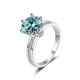 thumbnail image 3 of Anillos de Moissanita de Color D de 3 Uds para Mujer, Anillos de Flor de Plata Esterlina 925, Corte Redondo, Anillos de Diamante Amarillo/azul/rosa, Anillos de Compromiso y Boda con Certificado, 3 of 9