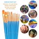 thumbnail image 3 of Juego de brochas para pintar BOSOBO, 20 unidades, pelo de nailon con punta redonda, 3 of 7