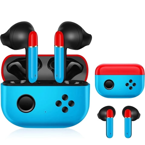 Auriculares Inalámbricos Aaronmei Bluetooth 5.3 Rojo Azul