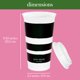 thumbnail image 3 of Set de 4 vasos reutilizables Kate Spade New York con puntos y rayas 4x473 ml, 3 of 7