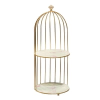 Bothyi - Estante Para Perfumes, Estante Para Exhibir Joyas De Maquillaje, Bandeja Para Cremas, Blanco, Rosa, 2 Niveles