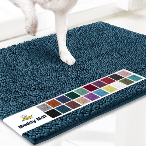 Felpudo Muddy Mat® De Microfibra Superabsorbente, 60 X 90 Cm, Azul