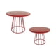 thumbnail image 1 of Bandeja De Almacenamiento De Hierro De 2 Piezas, Plato Redondo Decorativo Para Hotel, Boda, Café, Rojo, 1 of 5