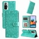 thumbnail image 1 of Funda tipo cartera FOXDOCK para Xiaomi Note 10 Pro 4G , diseño girasol en relieve, cuero PU, cierre magnético, soporte y tarjetero, 1 of 5